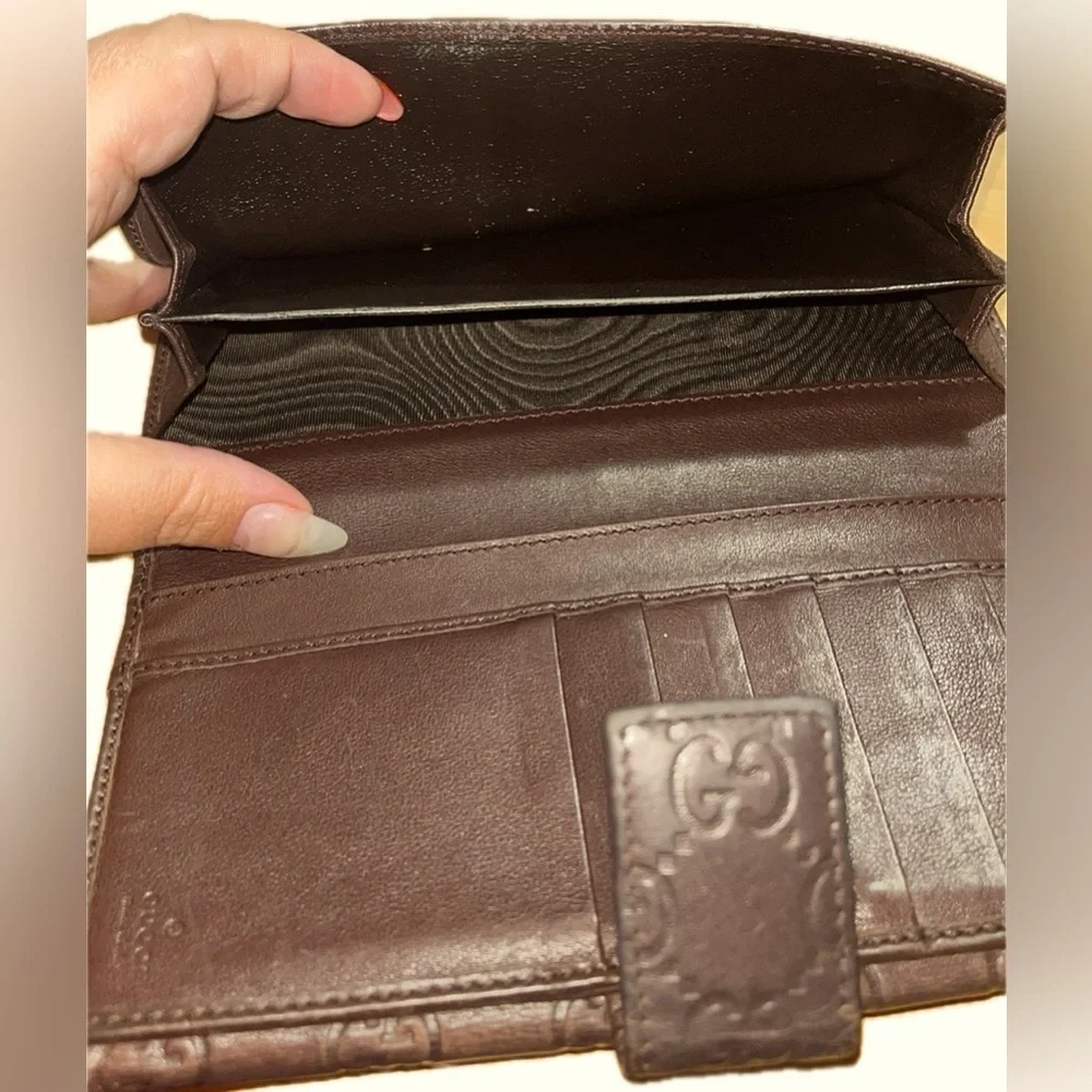 Gucci Guccissima Interlocking Leather Long Wallet, Brown - Picture 15 of 16